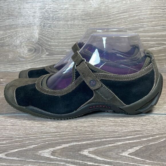 Merrell Circuit MJ Black Taupe Women’s Sz 6.5 Slip On Hiking Mary Jane Shoes - Picture 3 of 11